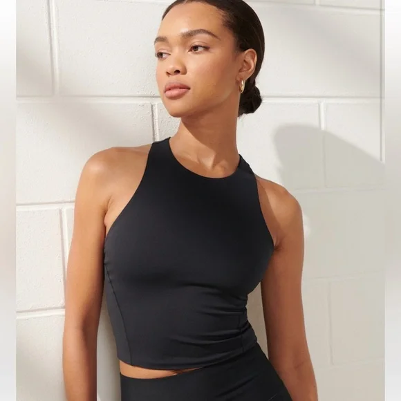 Abercrombie Fitch Tops Ypb High Neck Open Back Slim Tank